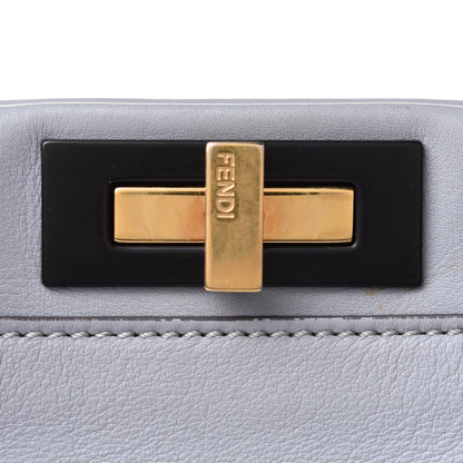 Fendi Vitello Seta Shiny Nappa Medium Peekaboo Iconic Satchel Ardesia Amido 10 of 15