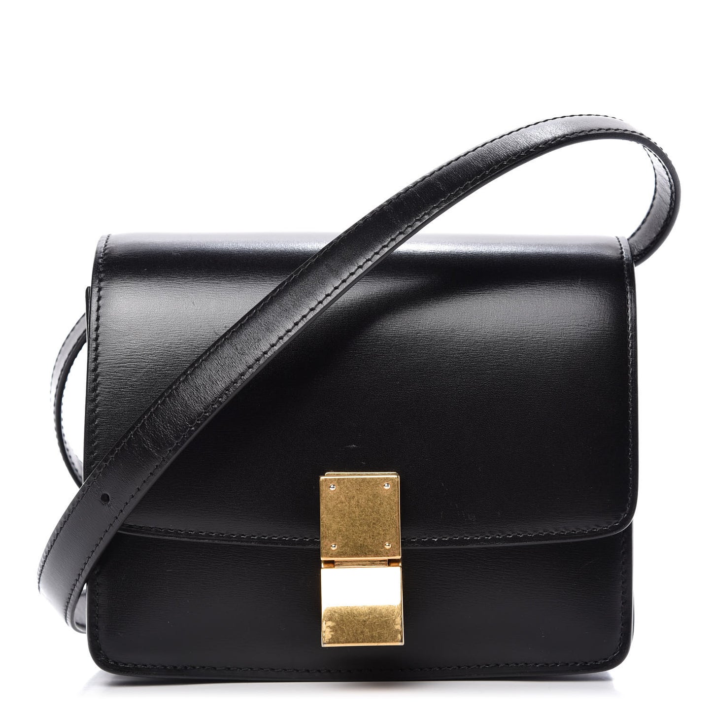 Box Calfskin Small Classic Box Flap Bag Black