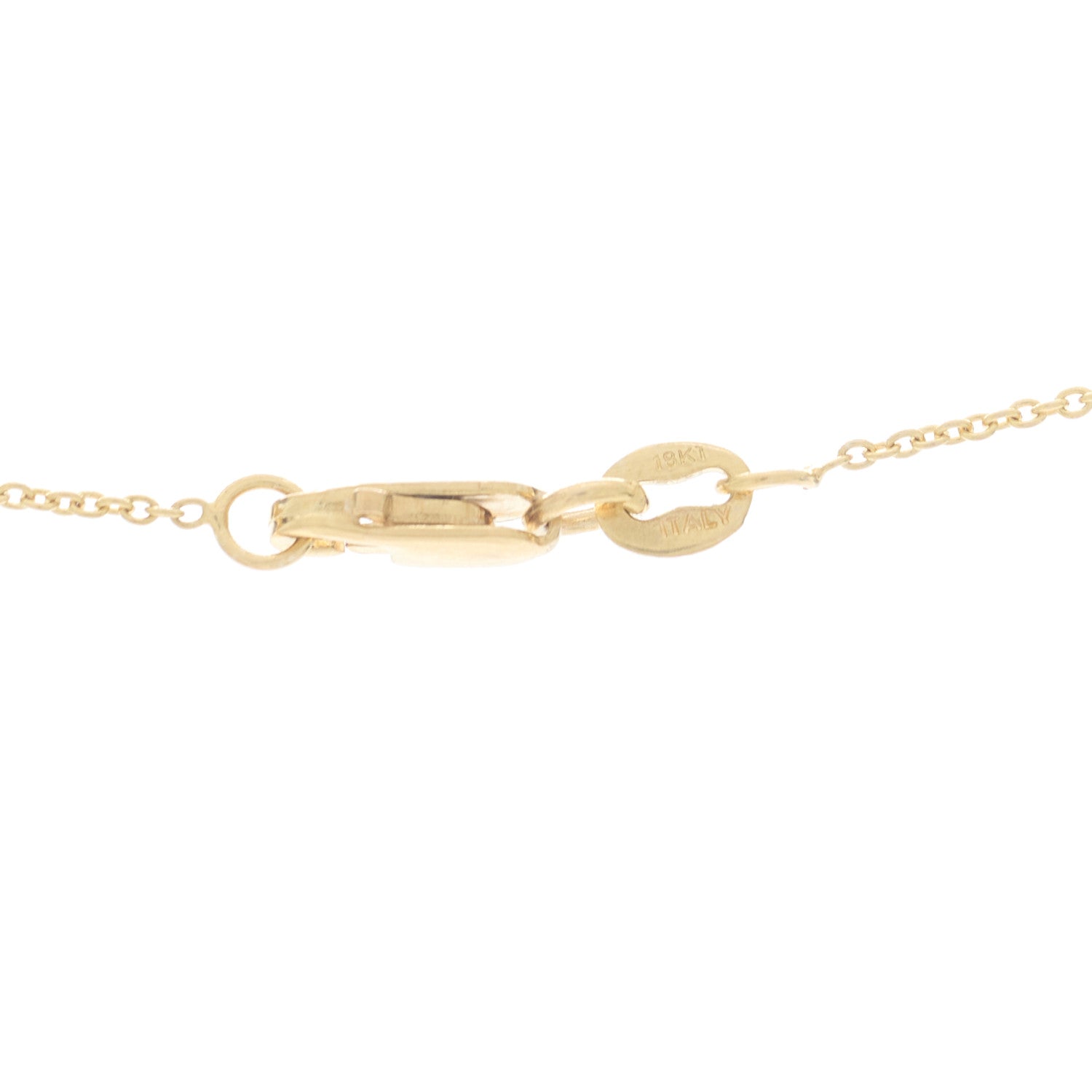 Roberto Coin 18K Yellow Gold Diamond Tiny Treasures Fleur de Lis Pendant Necklace 6 of 6