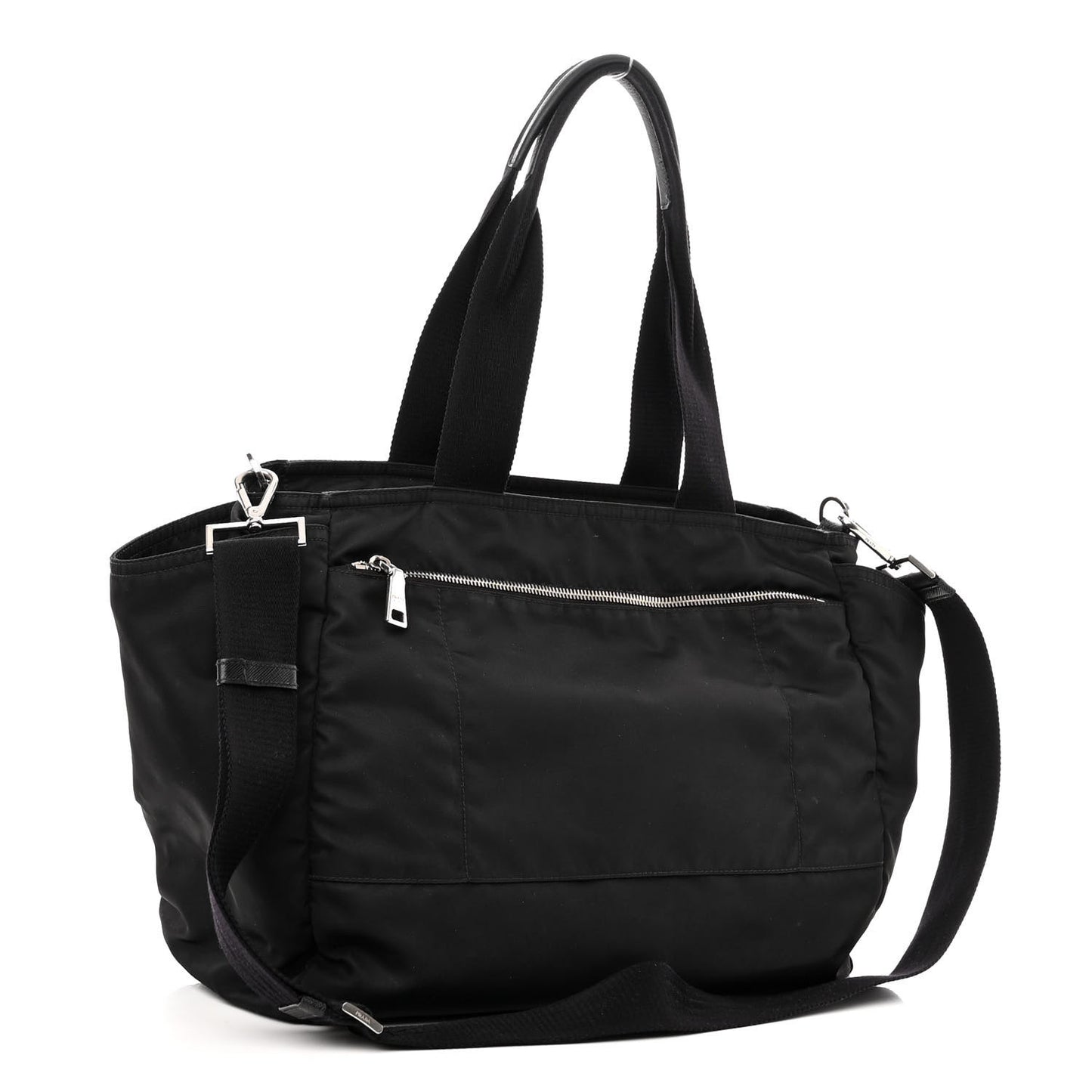 Tessuto Nylon Vela Diaper Bag Black