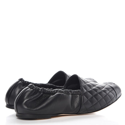 Chanel Lambskin Quilted Elastic CC Loafers 40 Black 4 of 9