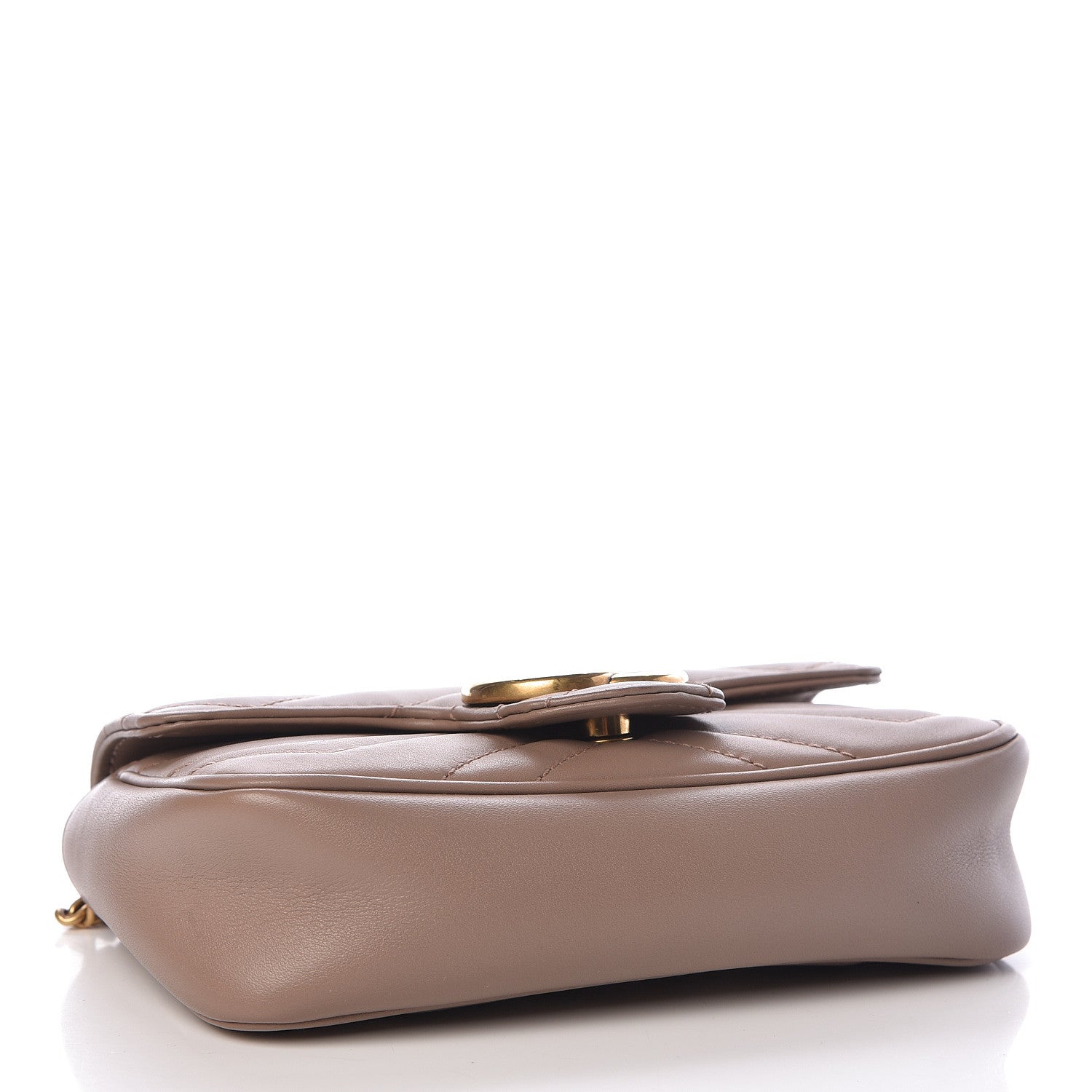 Gucci Calfskin Matelasse Super Mini GG Marmont Shoulder Bag Porcelain Rose 4 of 12