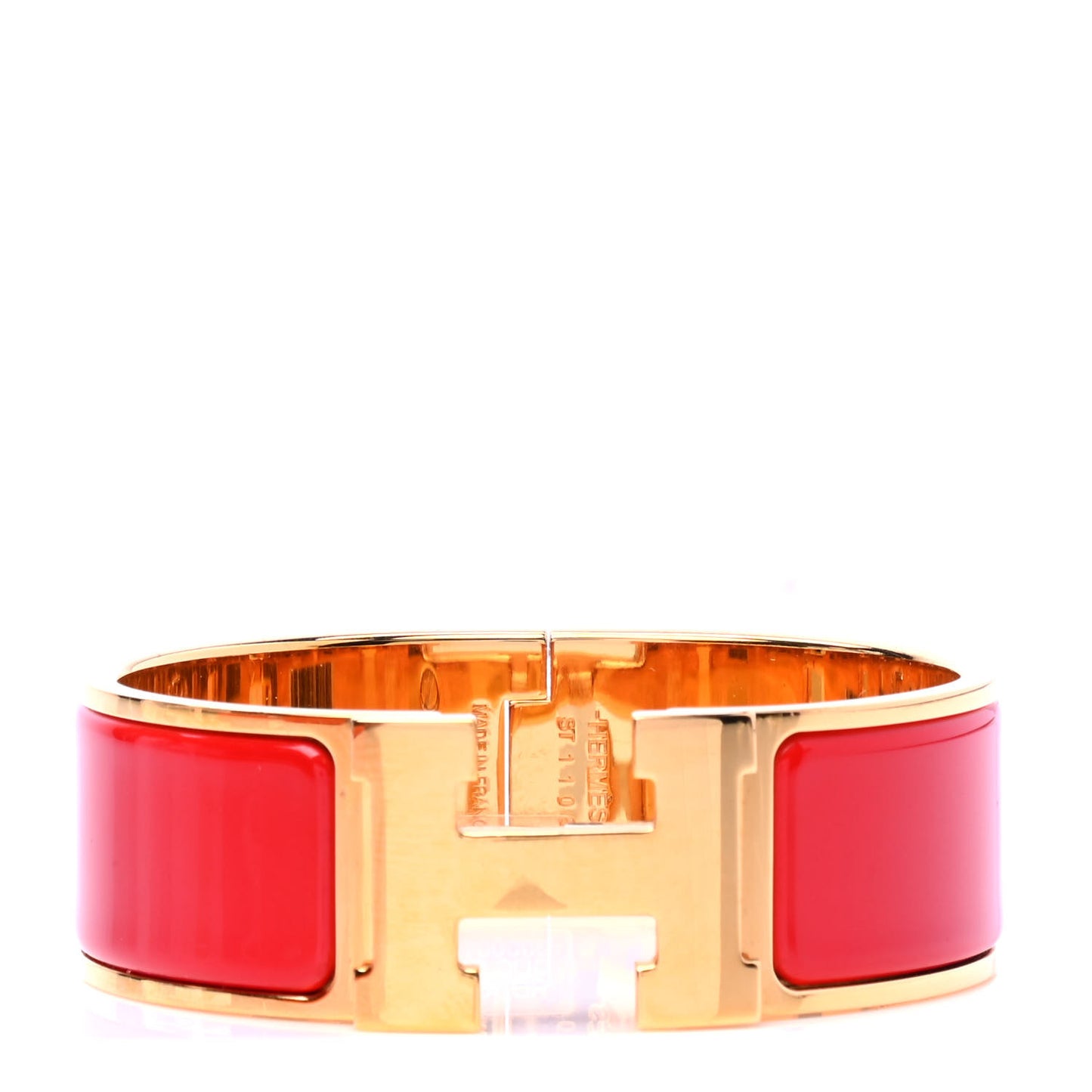 Enamel Wide Clic Clac H Bracelet PM Rouge Vif