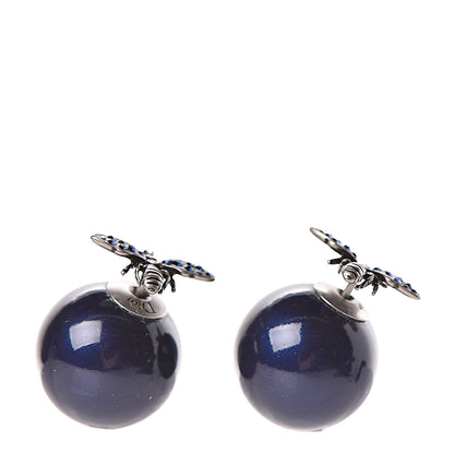 Christian Dior Mise En Dior Tribal Bee Earrings Navy 1 of 5
