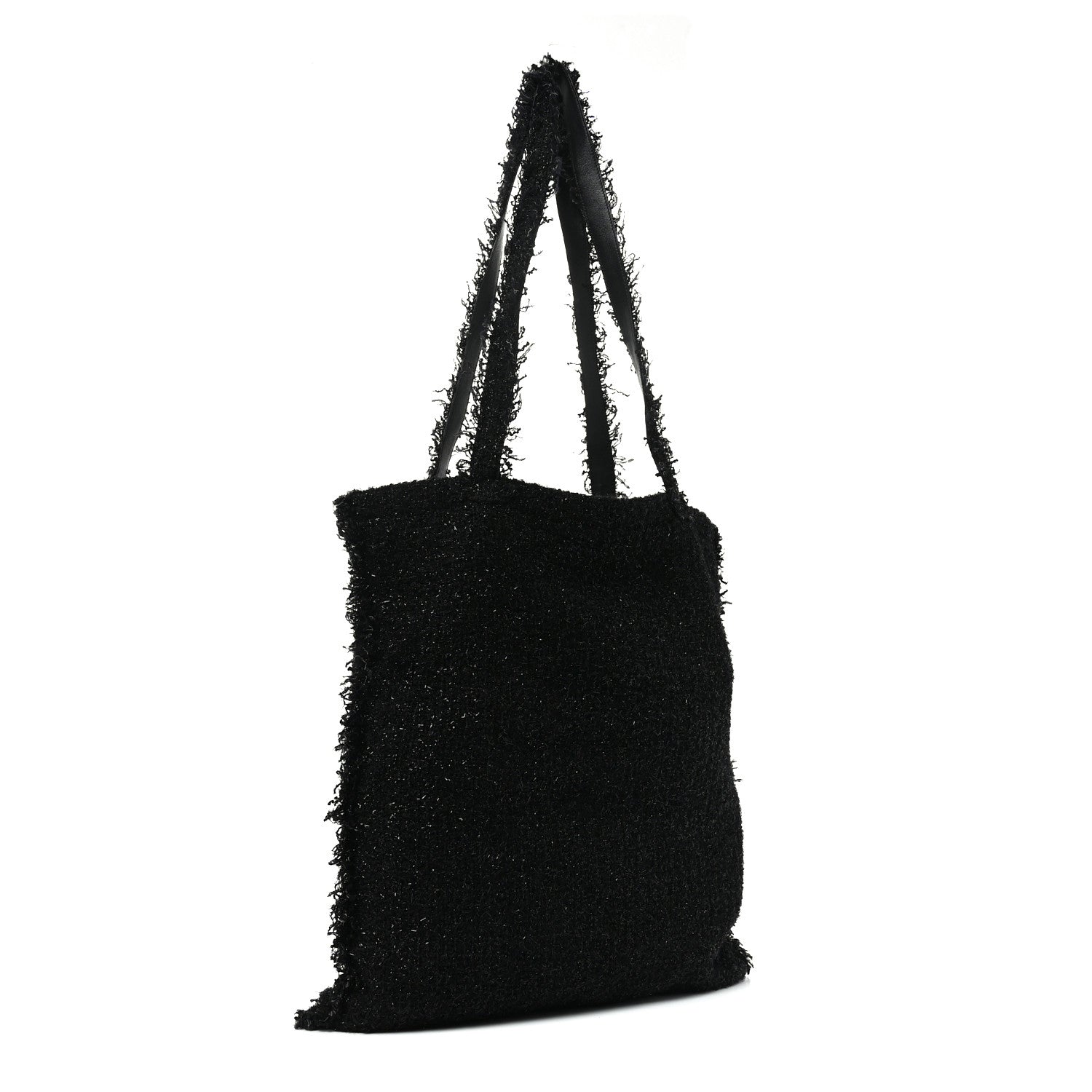 Chanel Tweed Resin Strass Large Robot Shopping Bag Black 3 of 10