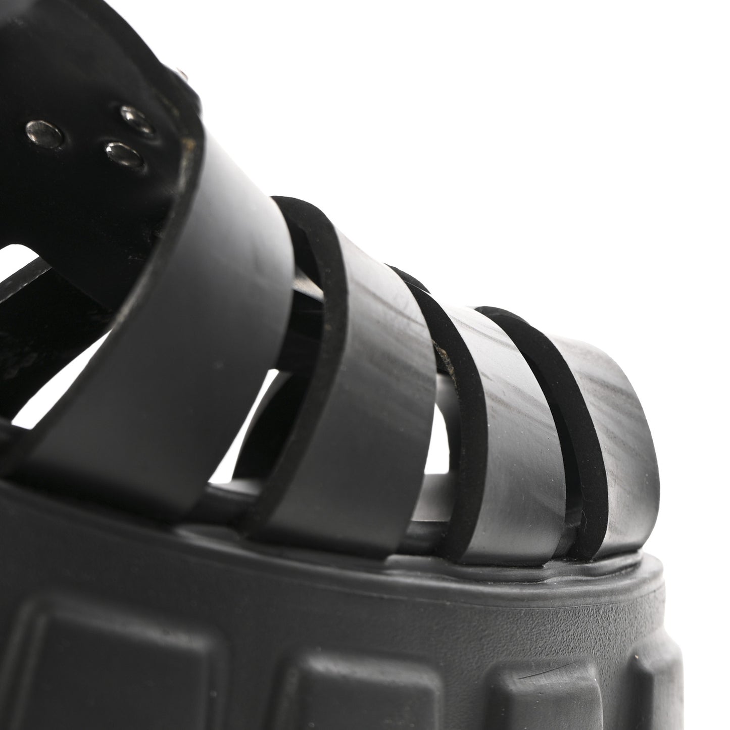 Foam Rubber Triangle Logo Monolith 55mm Cage Sandals 40 Black