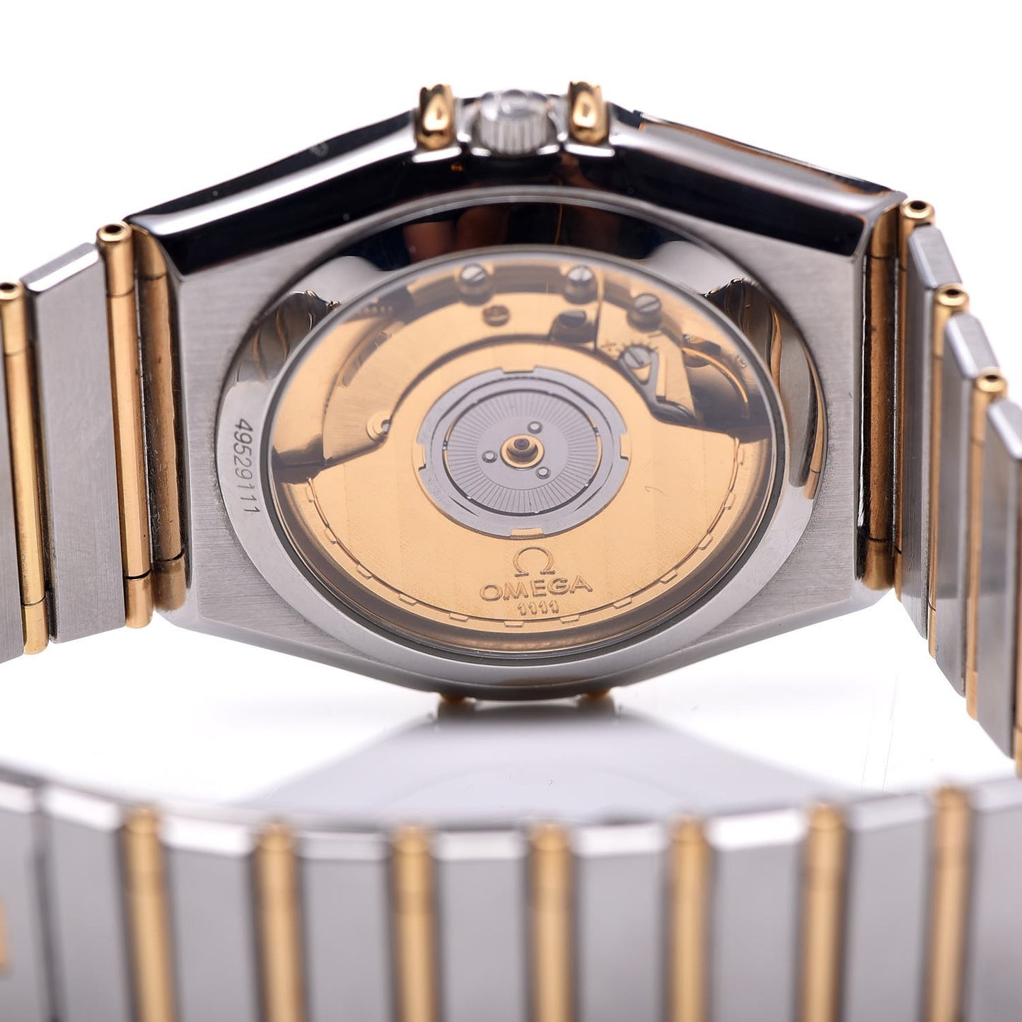 Stainless Steel 18K Yellow Gold 35mm Constellation Chronometer Automatic Watch Champagne 368.1075