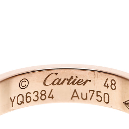 Cartier 18K Pink Gold 3.5mm LOVE Wedding Band Ring 48 4.5 4 of 4
