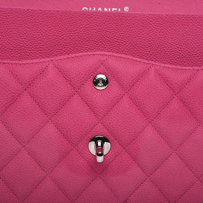 Chanel Iridescent Caviar Quilted Jumbo Double Flap Pink 9 of 12