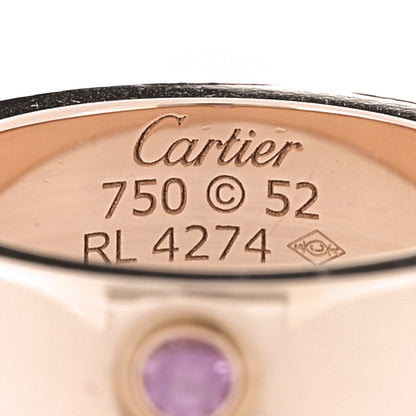 Cartier 18K Pink Gold Pink Sapphire 5.5mm LOVE Ring 52 6 4 of 4