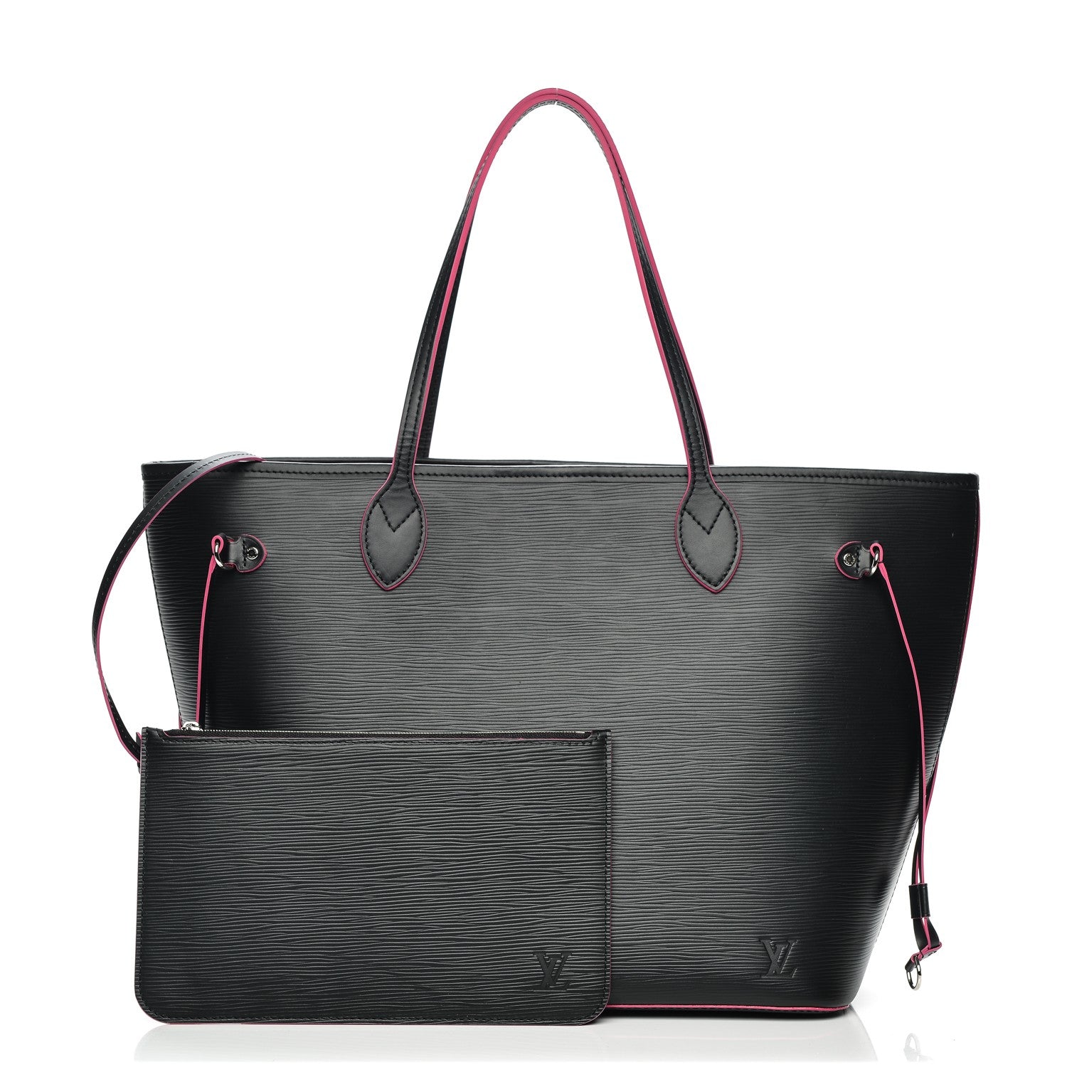 Louis Vuitton Epi Neverfull MM Black Hot Pink 1 of 7
