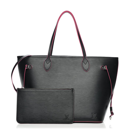 Louis Vuitton Epi Neverfull MM Black Hot Pink 1 of 7