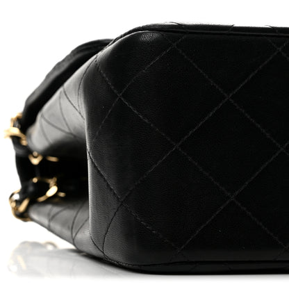 Chanel Lambskin Quilted Jumbo Double Flap Black 9 of 13