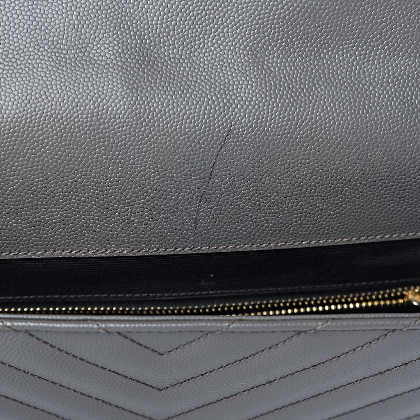 Grain De Poudre Matelasse Chevron Large Monogram Satchel Earth