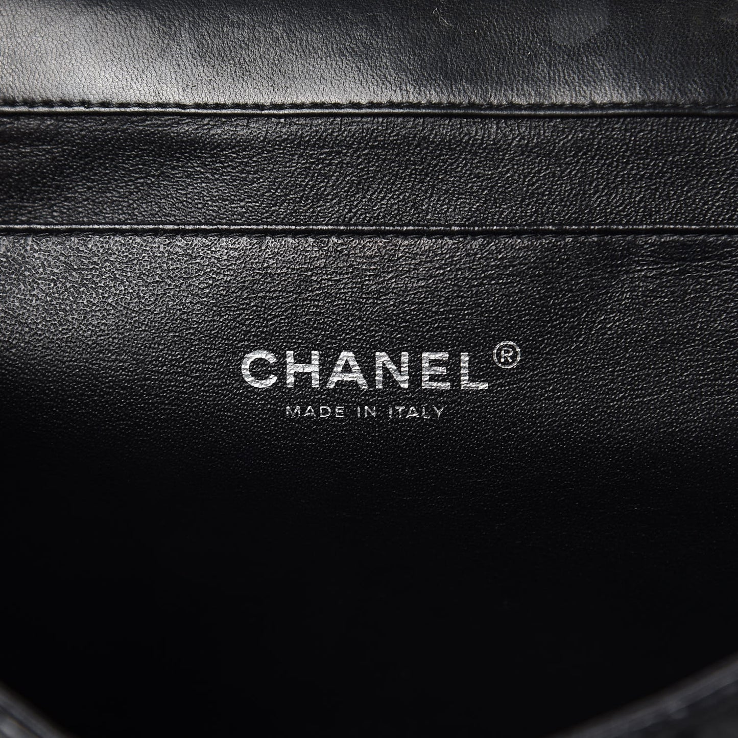 Lambskin Quilted Clutch With Chain Flap Black