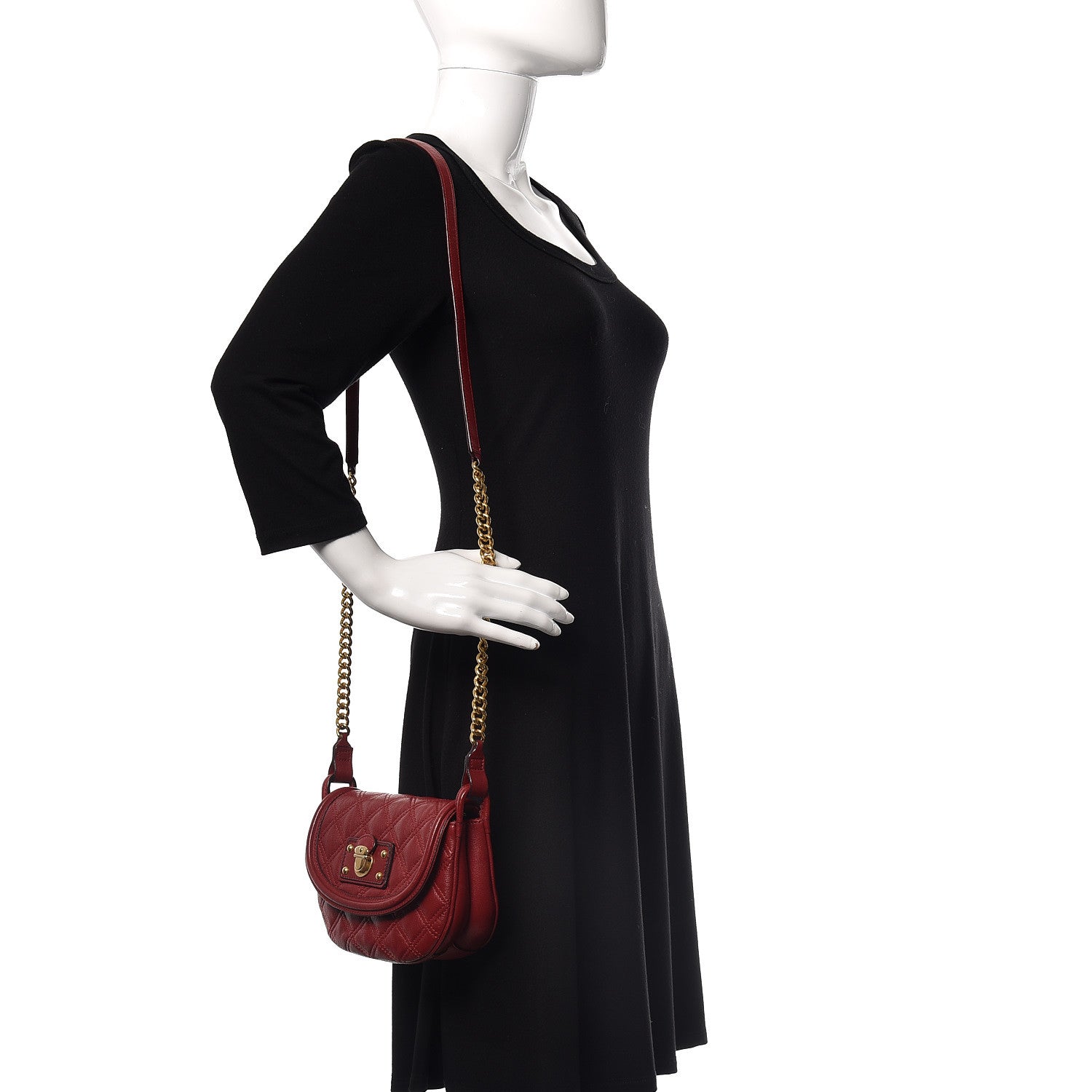 Marc Jacobs Lambskin Quilted Mini Cooper Crossbody Red 2 of 8