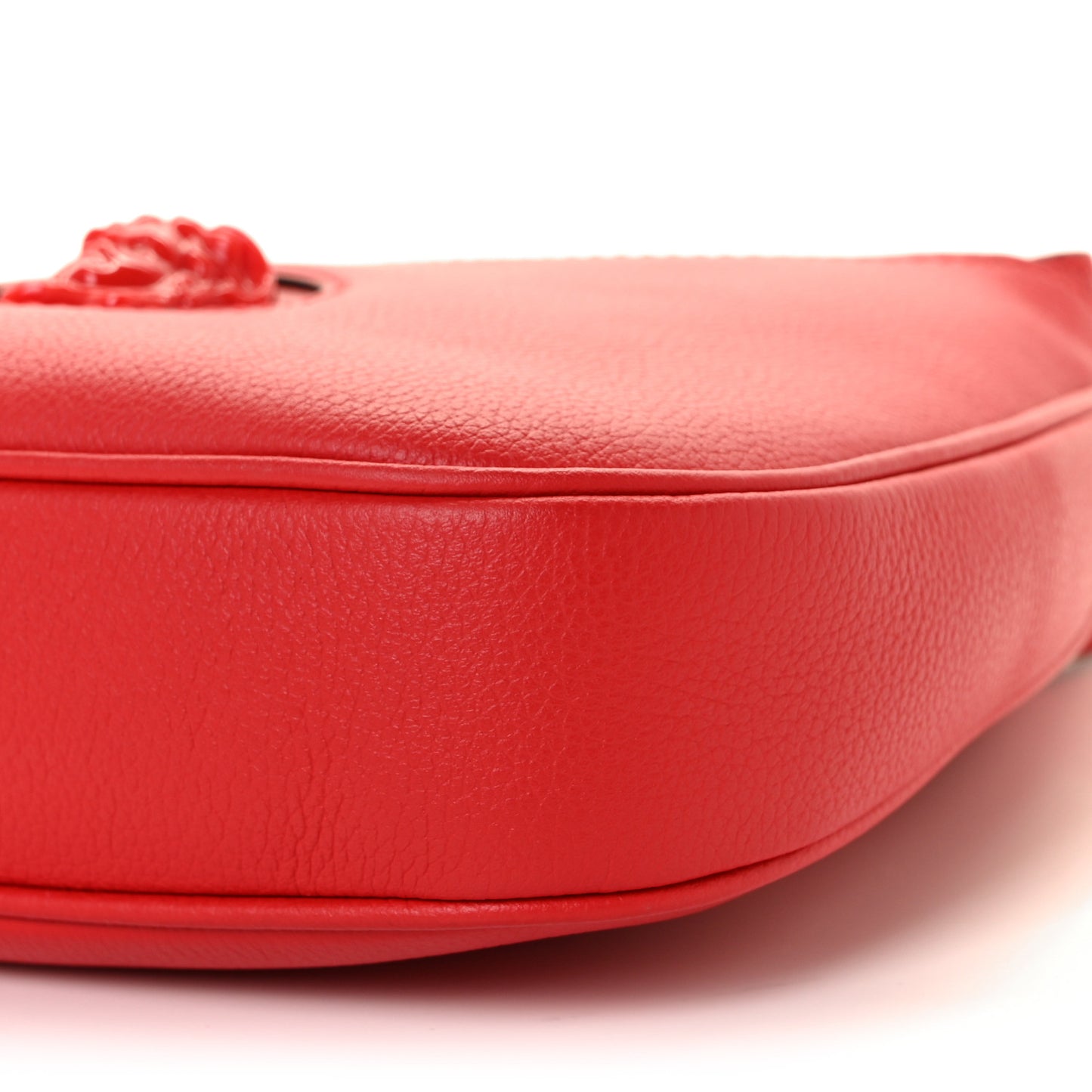 Calfskin La Medusa Small Hobo Crossbody Red