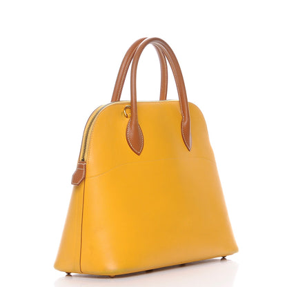 Hermes Courchevel Bi Color Bolide 35 Jaune Gold 3 of 10