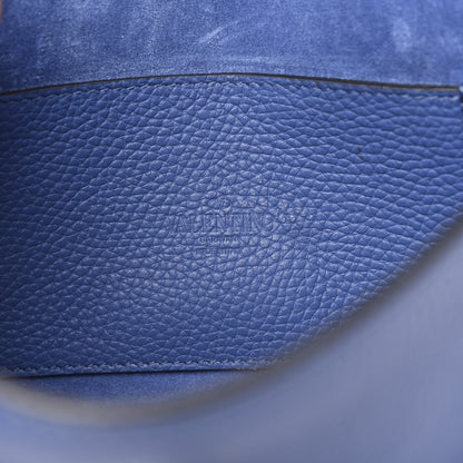 Valentino Garavani Pebbled Calfskin Medium Rockstud Flip Lock Crossbody Bag Baltique 6 of 8