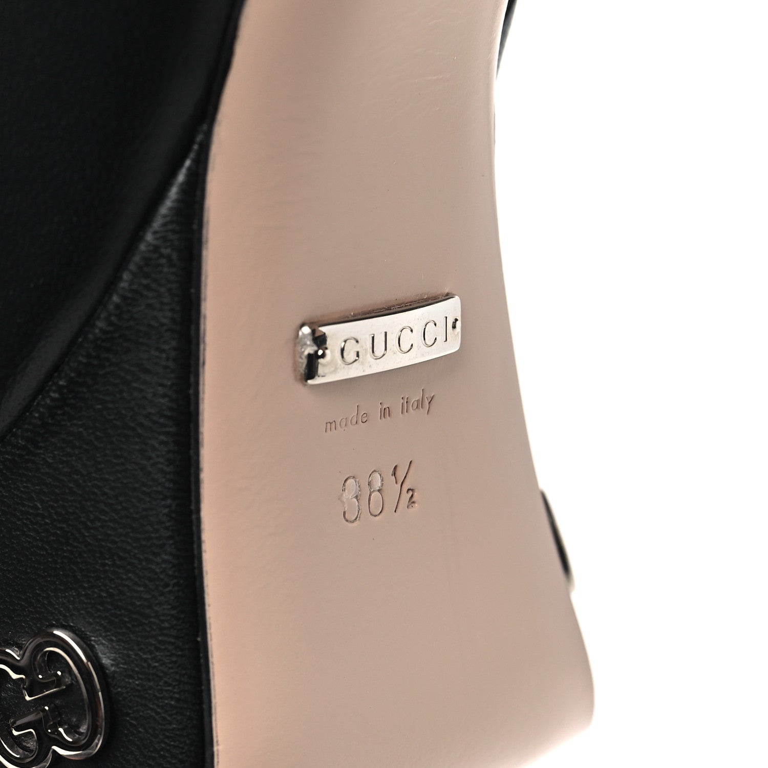 Gucci Nappa Platform Charlotte Ankle Boots 38.5 Black 7 of 10