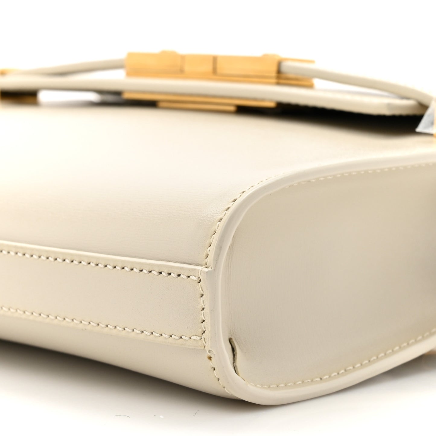 Smooth Calfskin Mini Manhattan Shoulder Bag Blanc Vintage
