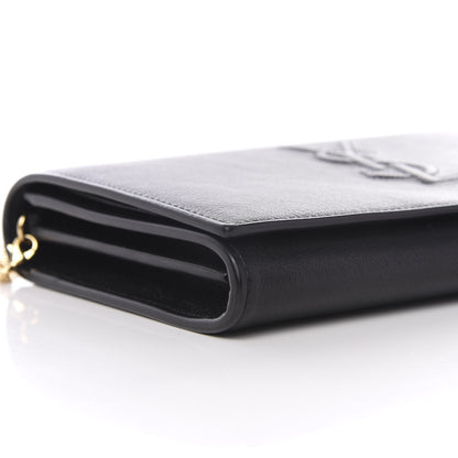 Saint Laurent Calfskin Monogram Belle de Jour Chain Clutch Black 6 of 8