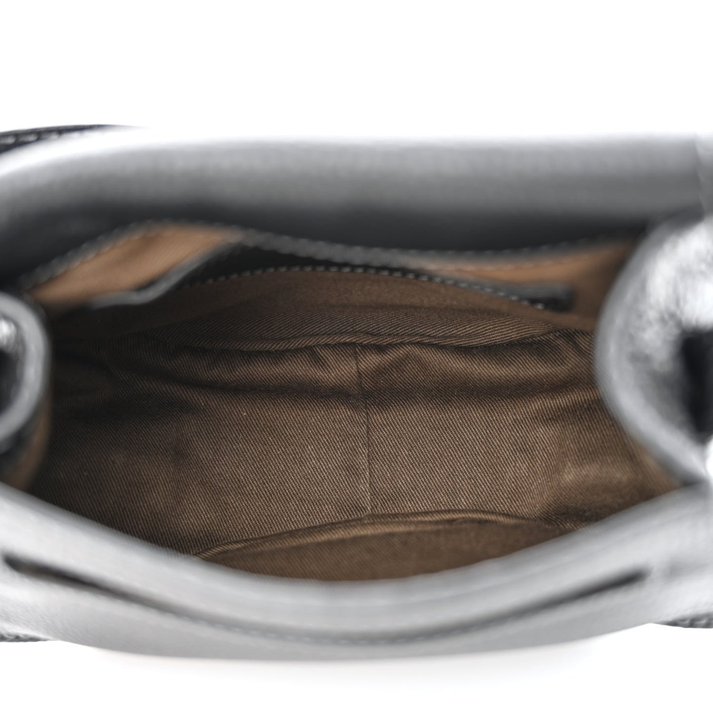 Grained Calfskin Small Marcie Saddle Bag Black