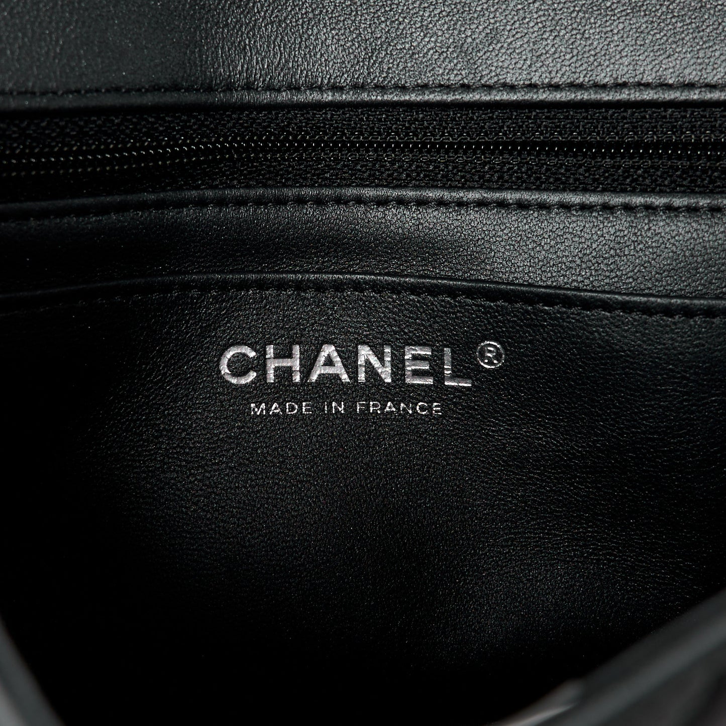 Lambskin Quilted Mini Rectangular Flap So Black