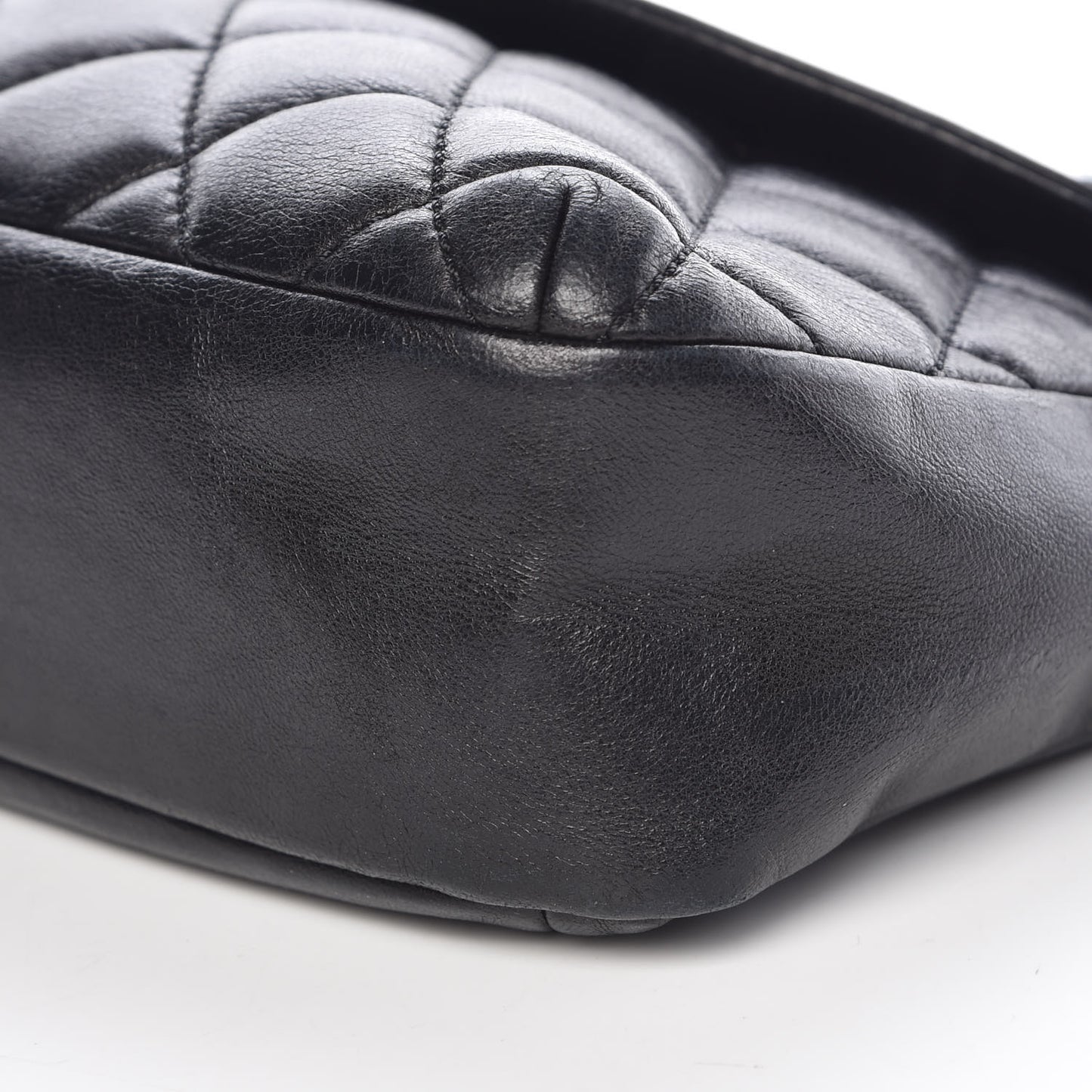 Lambskin Quilted CC Turnlock Flap Shoulder Bag Black