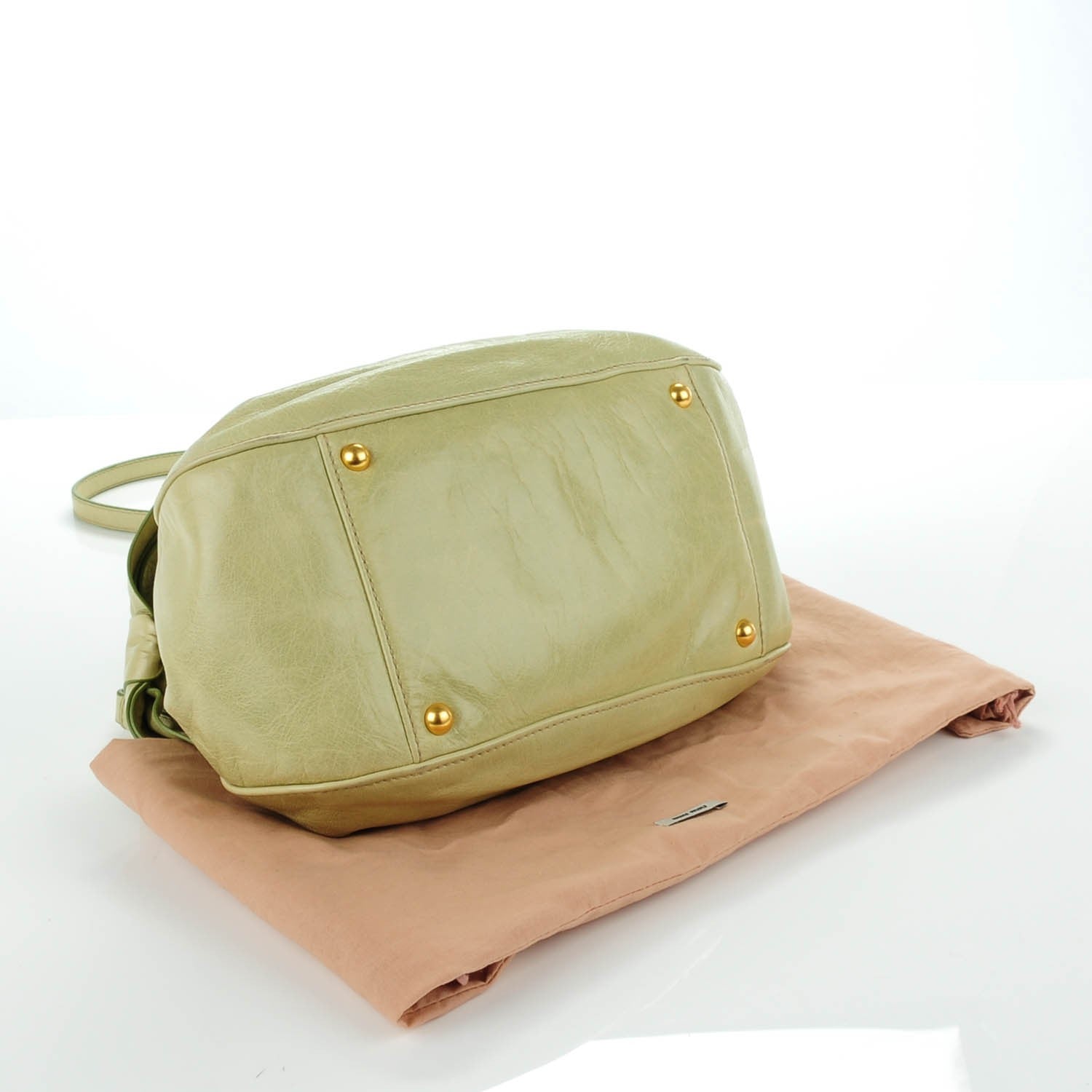 Miu Miu Vitello Lux Mini Bow Bag Pistacchio 4 of 8
