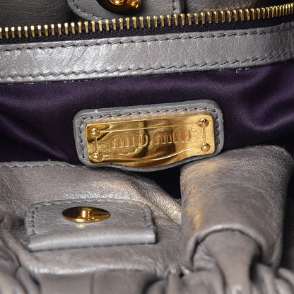 Miu Miu Nappa Lux Large Shopping Tote Astro 7 of 11
