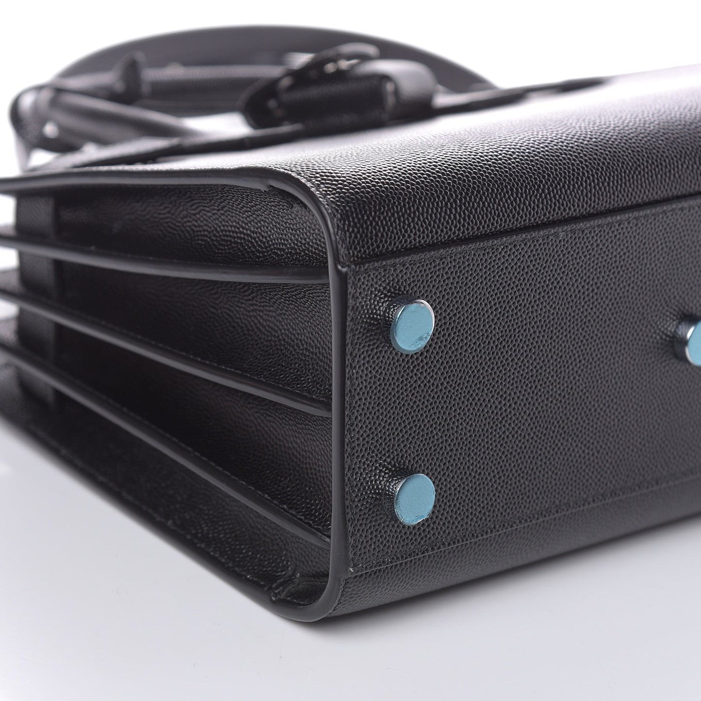 Grained Calfskin Nano Sac De Jour Black