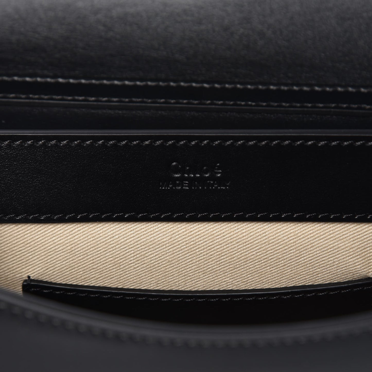 Calfskin Suede C Clutch With Chain Black