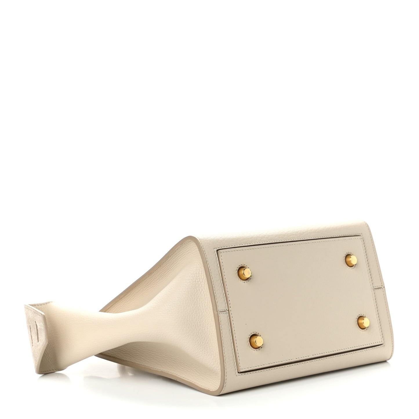 Crisped Calfskin Mini Tie Knot Tote Chalk