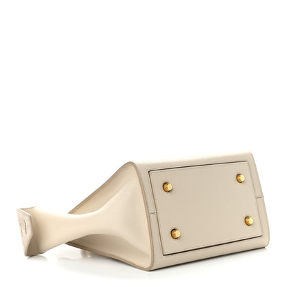 Celine Crisped Calfskin Mini Tie Knot Tote Chalk 4 of 12
