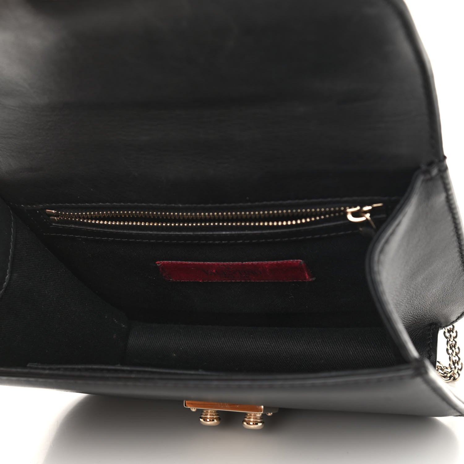 Valentino Garavani Vitello Small Glam Lock Rockstud Flap Black 7 of 9