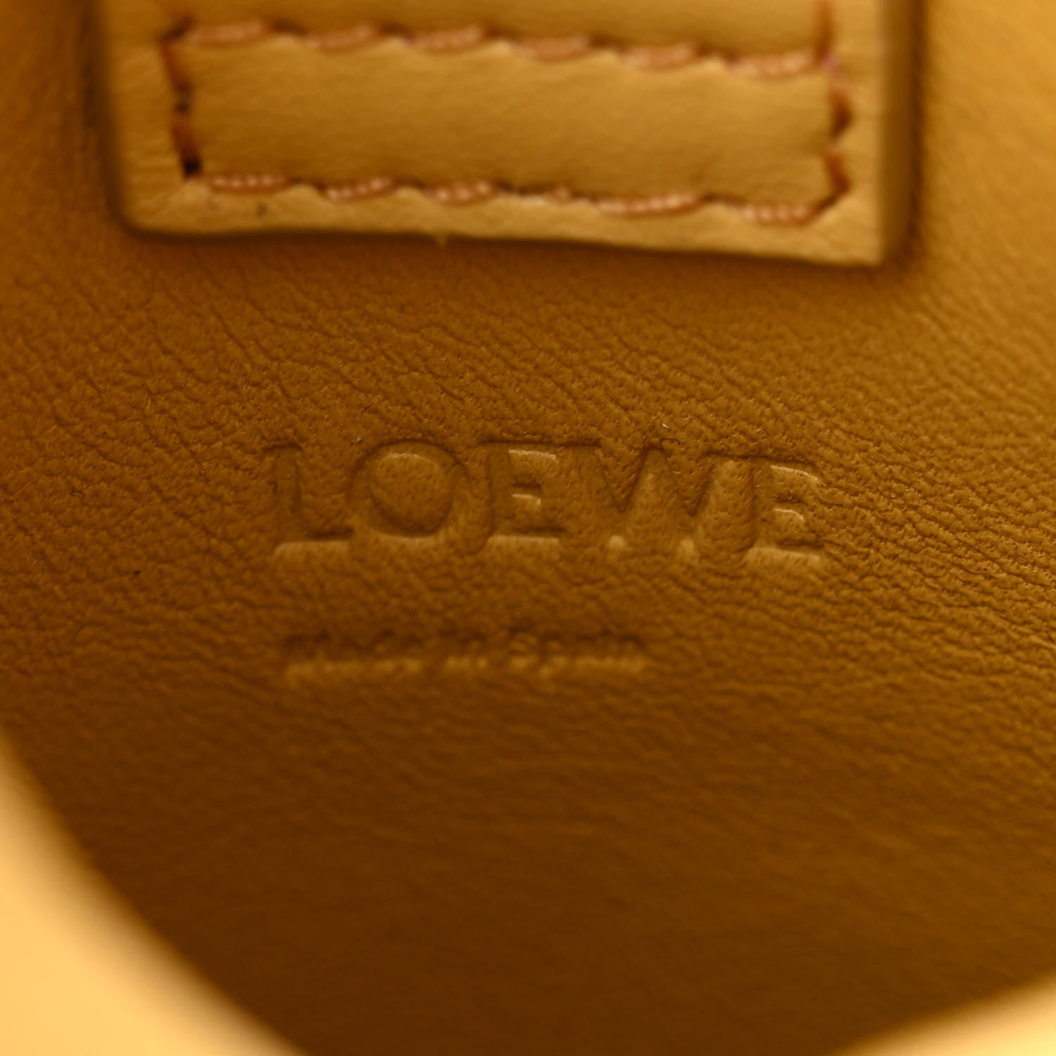 Loewe Calfskin Bunny Pouch Crossbody Bag Mustard 6 of 10