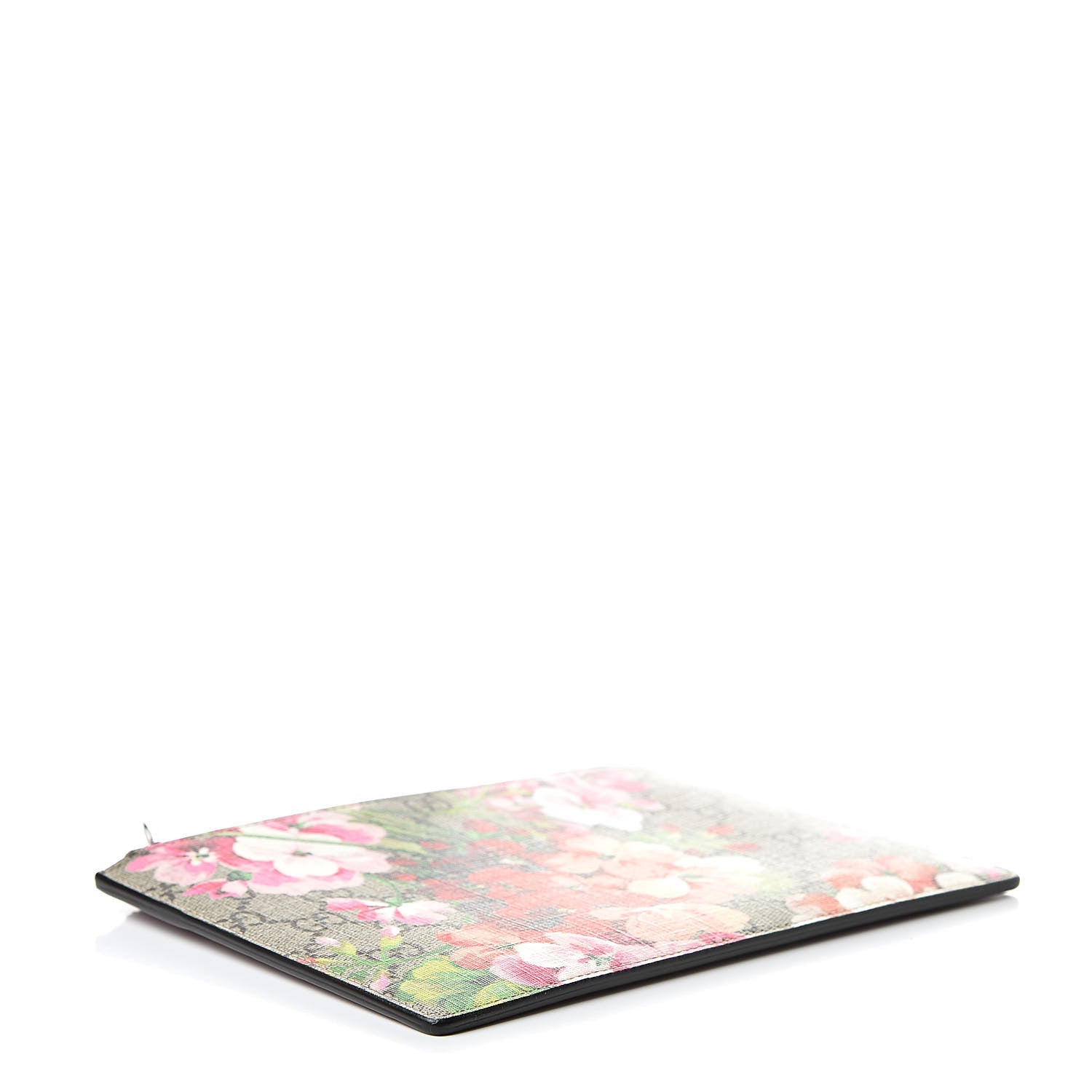 Gucci GG Supreme Monogram Blooms Small Zip Pouch Beige Multicolor Dry Rose 4 of 7