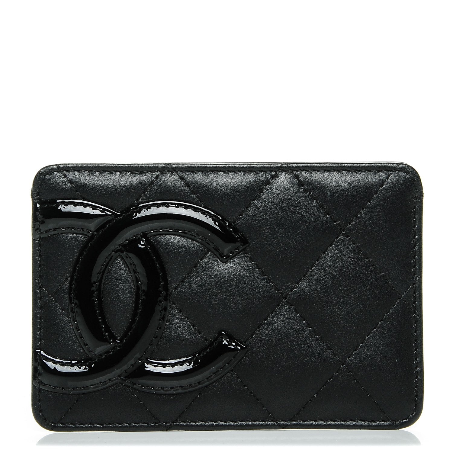 Chanel Calfskin Quilted Cambon Card Holder Black 1 of 7