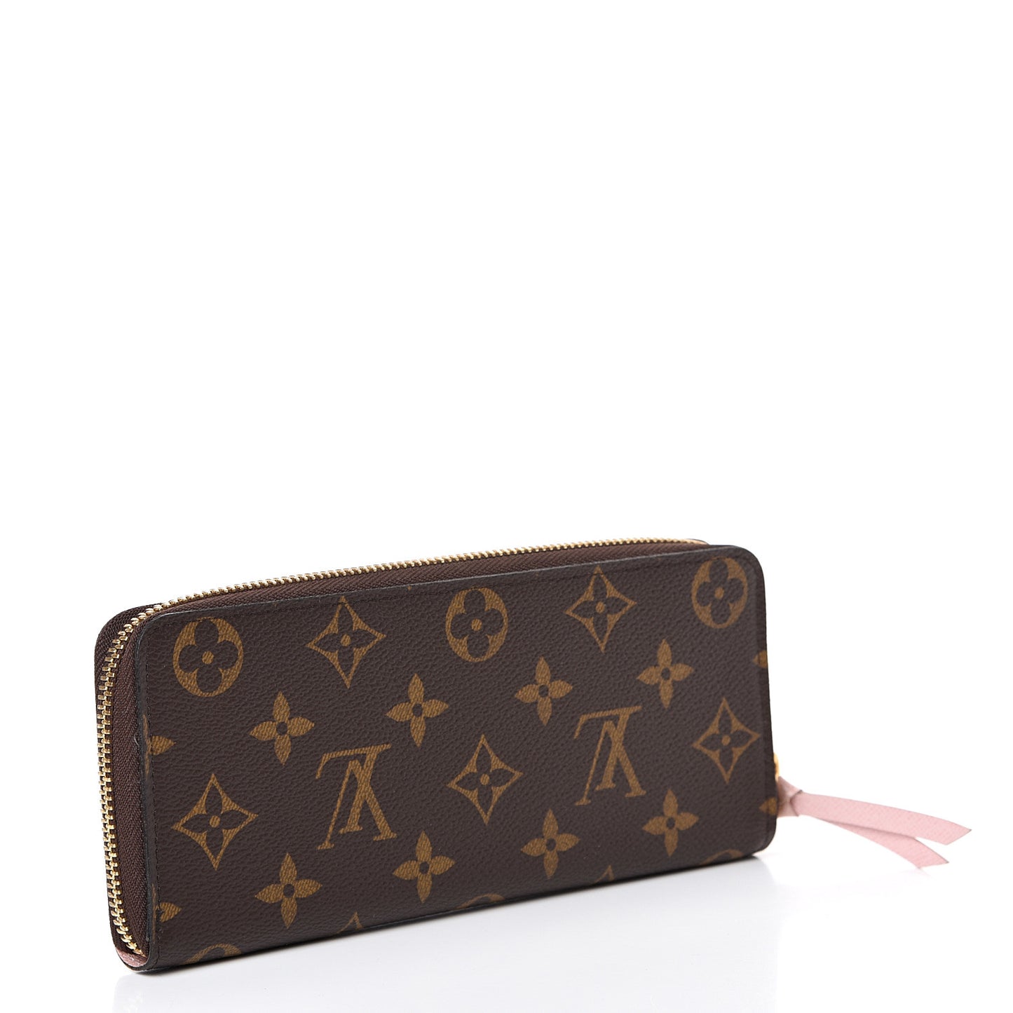 Monogram Clemence Wallet Rose Ballerine