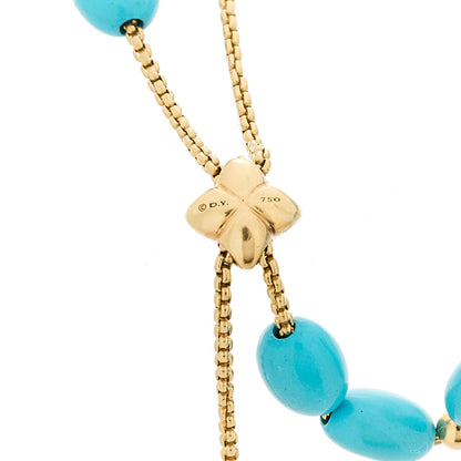 David Yurman 18K Yellow Gold Turquoise Bijoux Spiritual Beads Bracelet 3 of 3