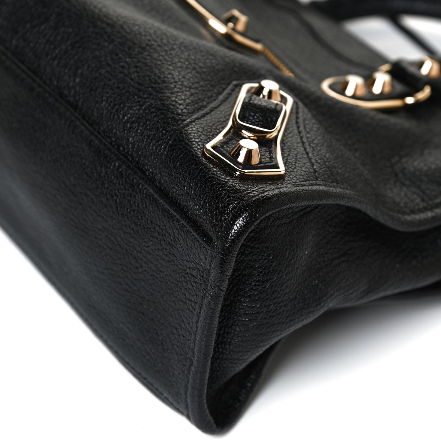 Balenciaga Chevre Gold Metallic Edge Hardware S City Black 10 of 11