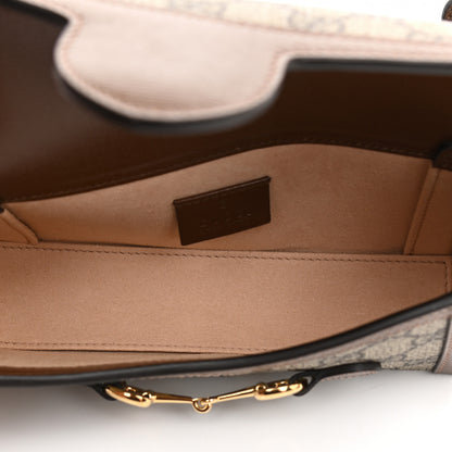Gucci GG Supreme Monogram Mini Horsebit 1955 Shoulder Bag Beige Brown Sugar 4 of 9
