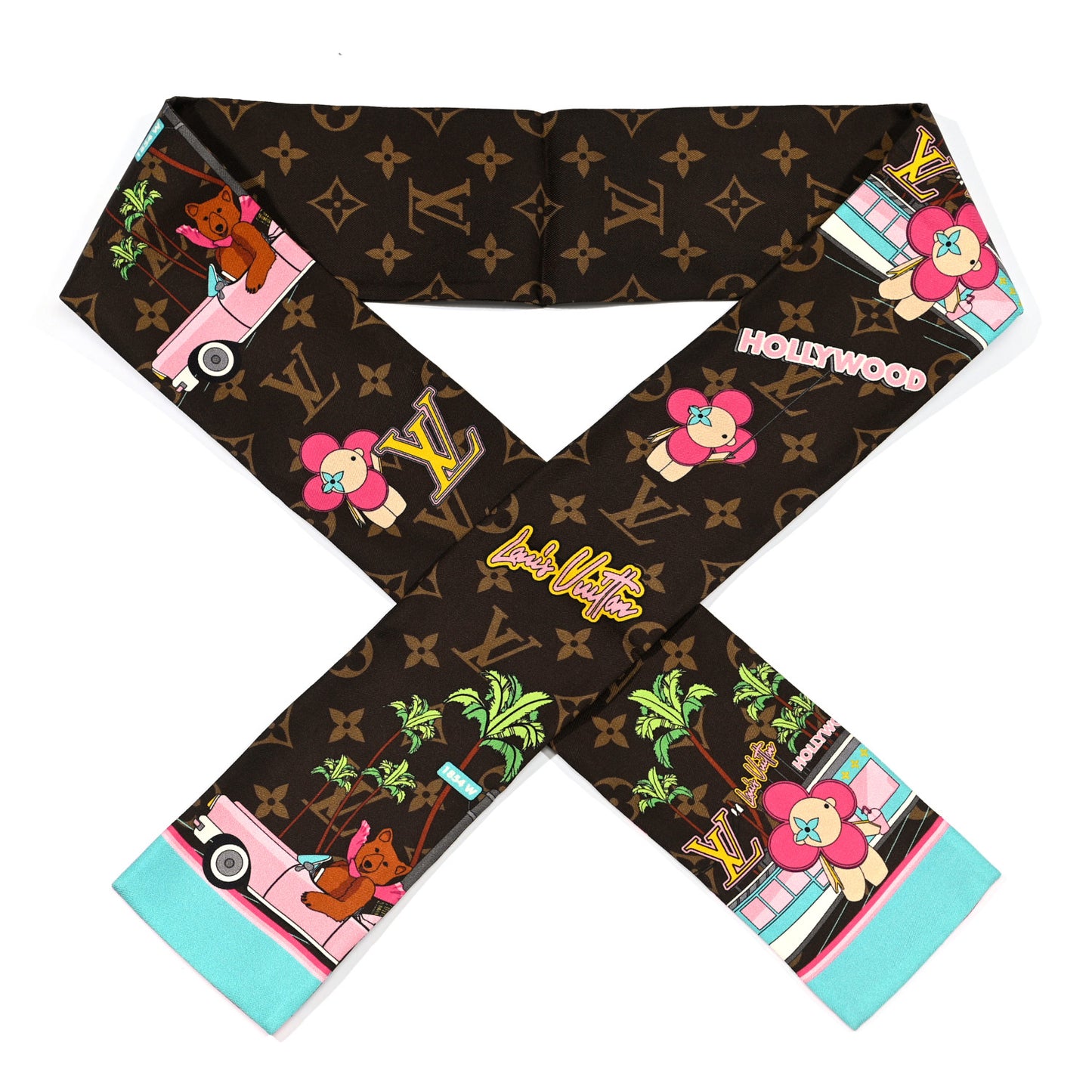 Silk Monogram 2021 Hollywood Christmas Animation Bandeau Marron
