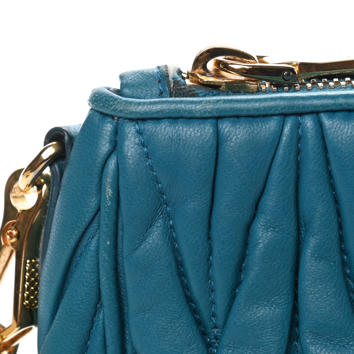Miu Miu Nappa Matelasse Crossbody Laguna 10 of 13