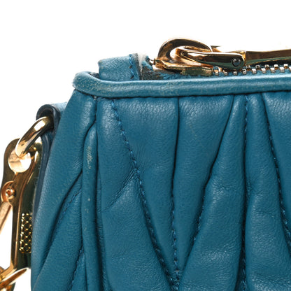 Miu Miu Nappa Matelasse Crossbody Laguna 10 of 13