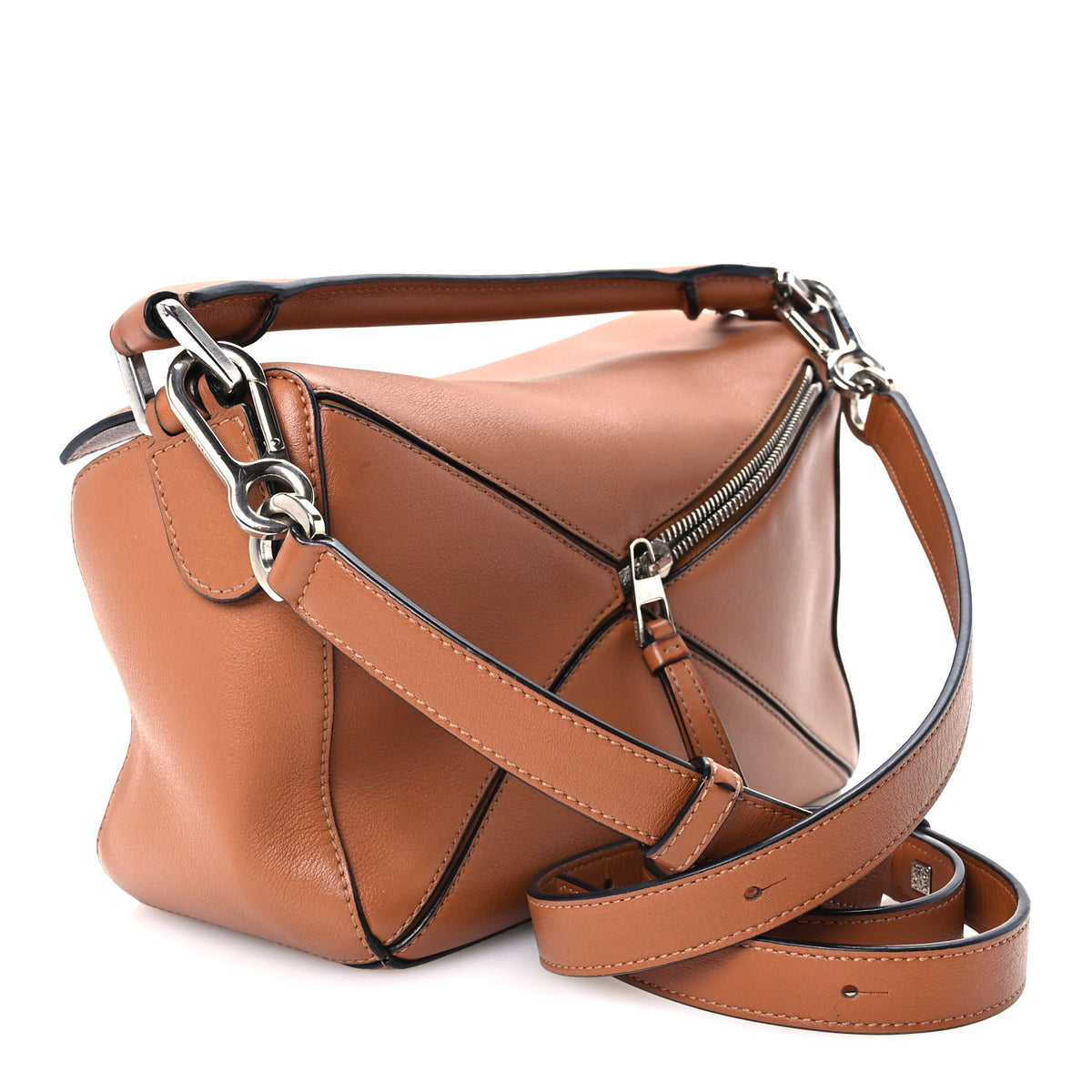 Calfskin Small Puzzle Bag Tan
