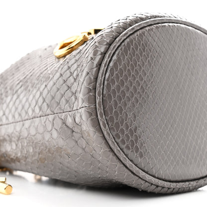 Gucci Snakeskin Mini Zumi Bucket Bag Dusty Grey 8 of 10