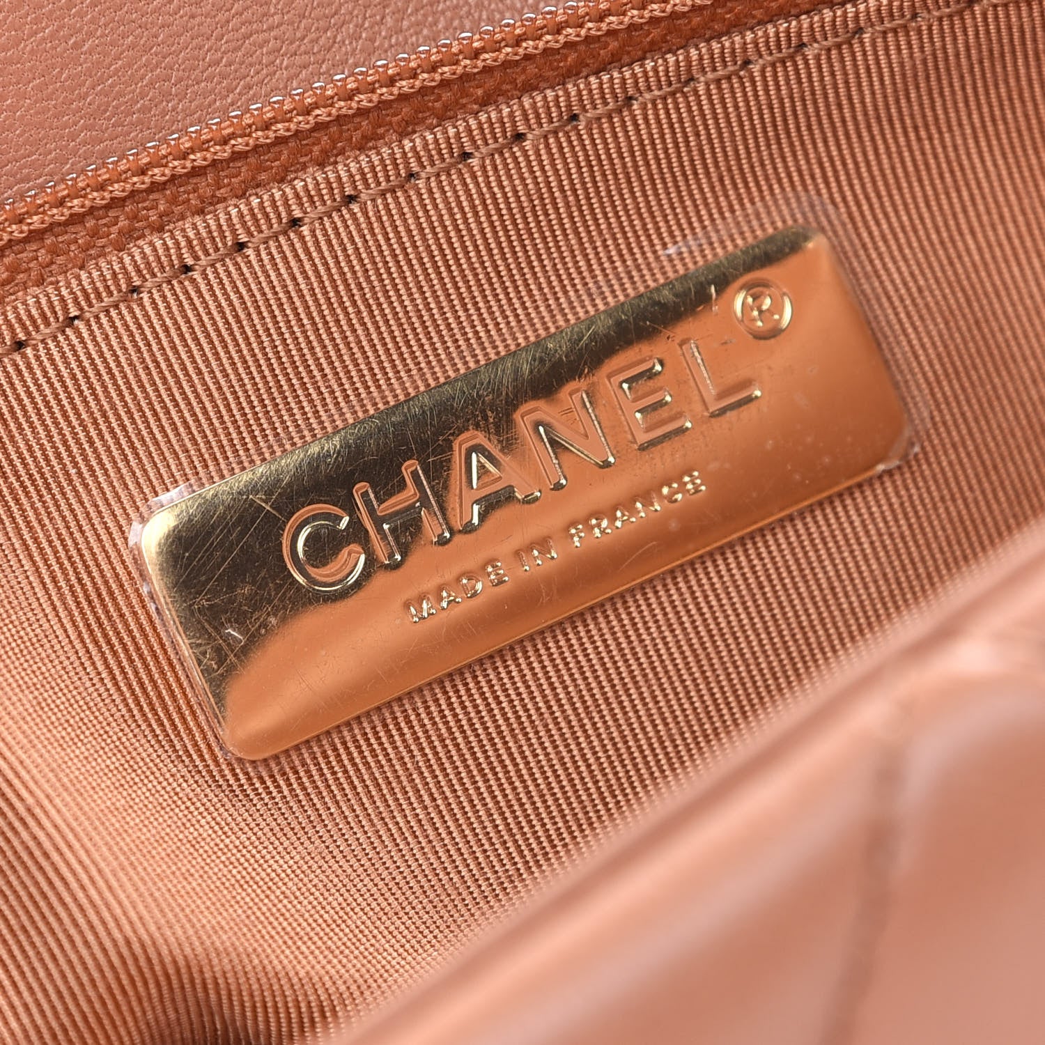 Chanel Lambskin Quilted Large Chanel 19 Flap Brown 6 of 9