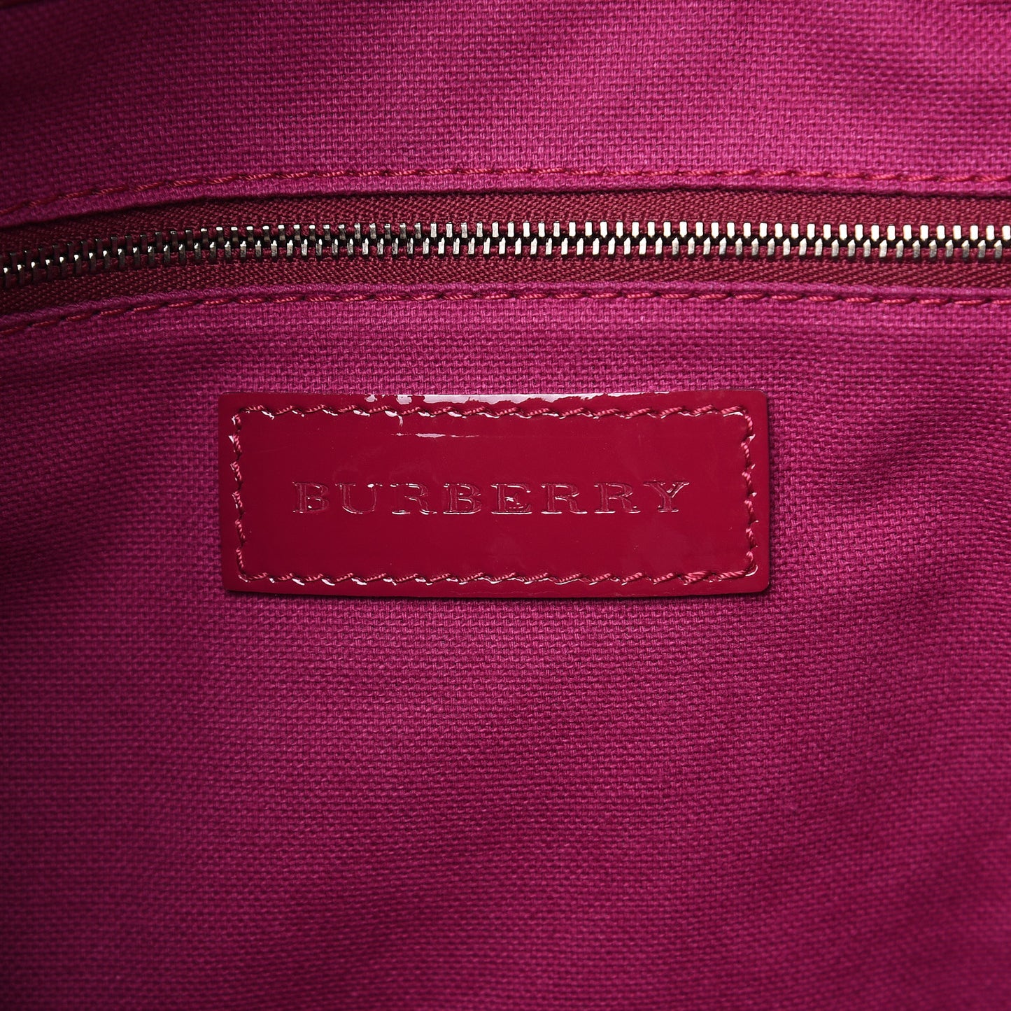 Patent Check Embossed Bilmore Tote Raspberry Sorbet